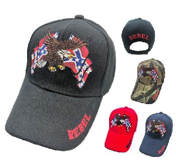 Eagle with Double Rebel Flags Hat
